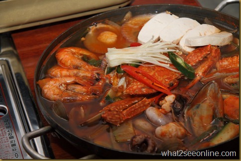 Haemultang - spicy hot seafood stew at Sa Rang Chae by what2seeonline.com