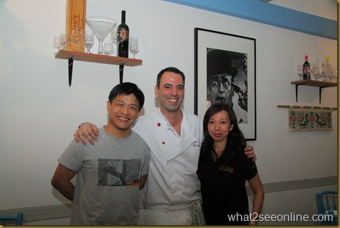 Leslie Tay, Chef Mauro Muroni and CK Lam