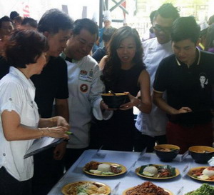 Judging The Battle of Penang Hawker Masters 2012 competition in Penang Times Square