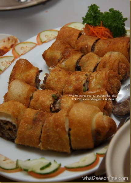 Hainanese Spring Roll at Hainanese Delights Restaurant in 1926 Heritage Hotel Penang