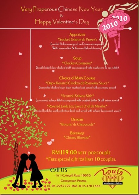 Dining Places in Penang for Valentine & Chinese New Year 2010