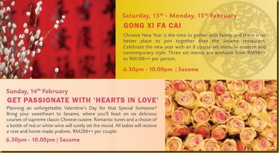 Dining Places In Penang for Valentine & Chinese New Year 2010