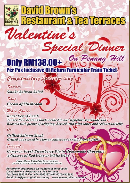 Dining Places In Penang for Valentine & Chinese New Year 2010