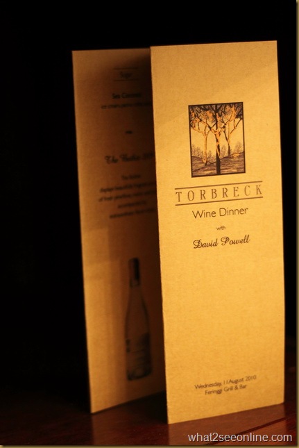 Torbreck Wine Dinner with founder David Powell by what2seeonline.com