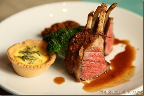 Slow Roasted Lamb Rack with Romesco sauce by what2seeonline.com