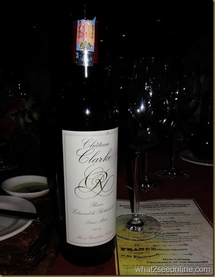 Chateau Clarkes 2006 - Baron Edmond de Rothschild's French Winemakers Dinner at Tiffins by CK Lam at what2seeonline.com