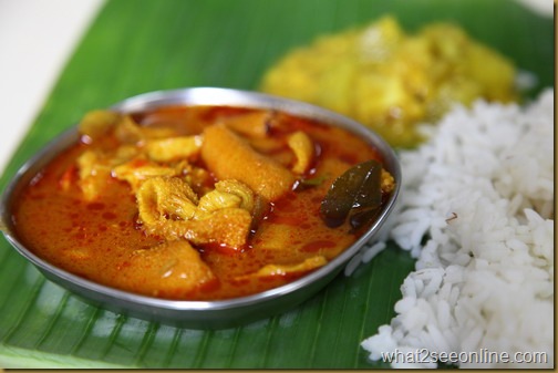 Traditional Indian Banana Leaf Rice (Muthu) at Acheen Street by what2seeonline.com