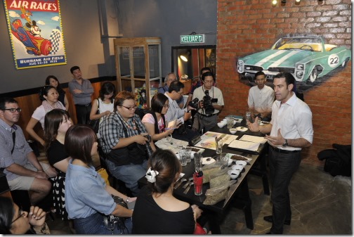 Coffee Sommelier, Mr Claudio Pinto at the Cupping Session with the Media