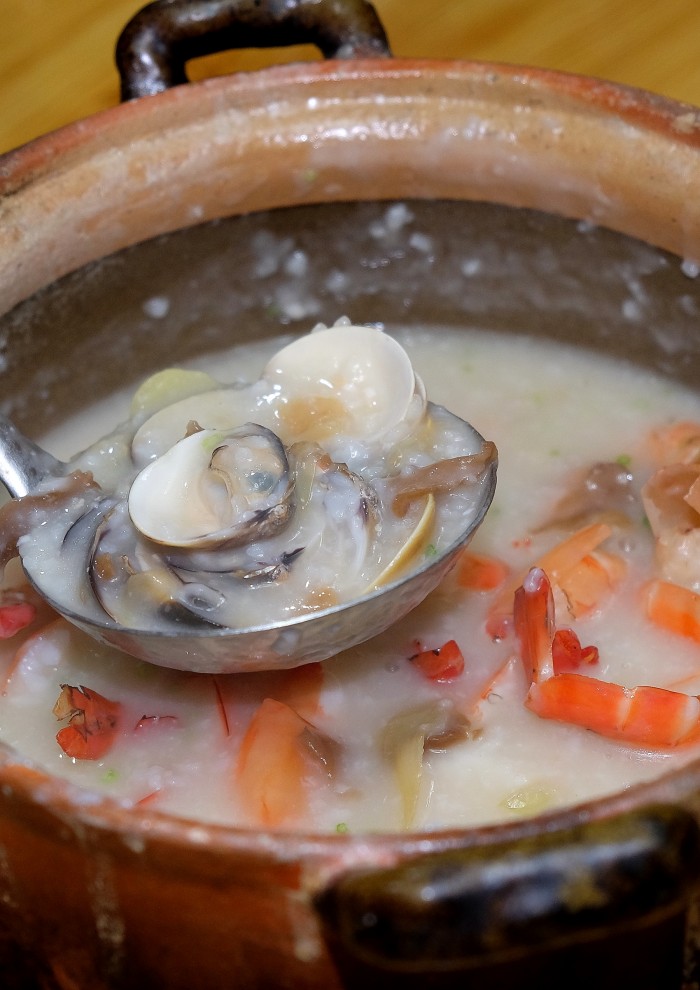 River Prawn and Clam (Kapa) porridge