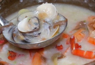River Prawn and Clam (Kapa) porridge