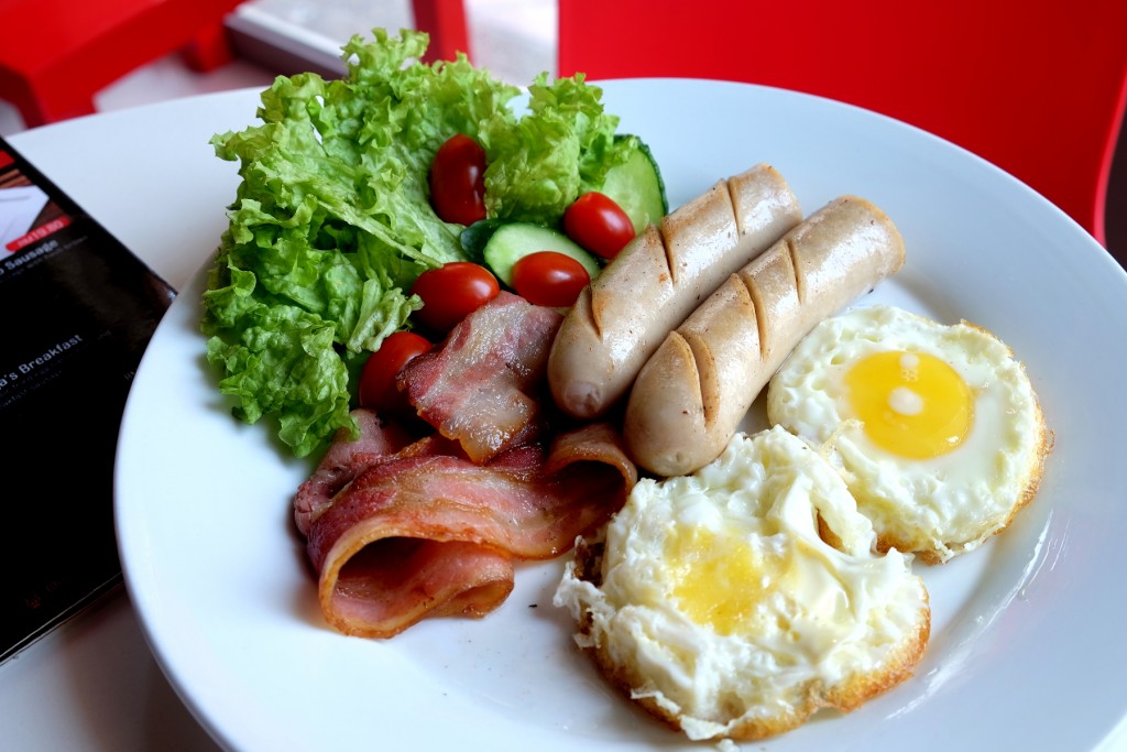 Segafredo Zanetti, Pulau Tikus, Penang, Sega’s Breakfast with Bacon, Sausage, Egg