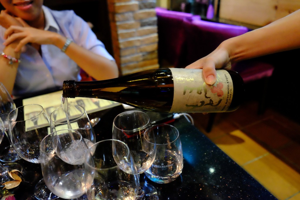 Sawaya Matsumoto Junmai Ginjo paried with Tenshi Ebi Mino Age, Japanese Sake Pairing Dinner, Japanese Restaurant In Penang, Tengumai, Junmai Daiginjo, Junmai Umajun, Matsumoto Junmai Daiginjo, Japanese Premium Sake