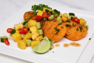 Pacific West Cheezy Fish Fillets with Mango, Cucumber & Chilli Salsa, CK Lam, Pacific West, Penang Food Blog, What2seeonline.Com, Win Your Dream Holiday, #PacificWestMy #PWDreamHoliday, Pacific West Cheezy Fish Fillets, Pacific West Cod Fish Fingers, Pacific West Tempura Fish Cocktail, Pacific West Tempura Prawns, Pacific West Calamari Rings, Pacific West Product, Home Cooking,