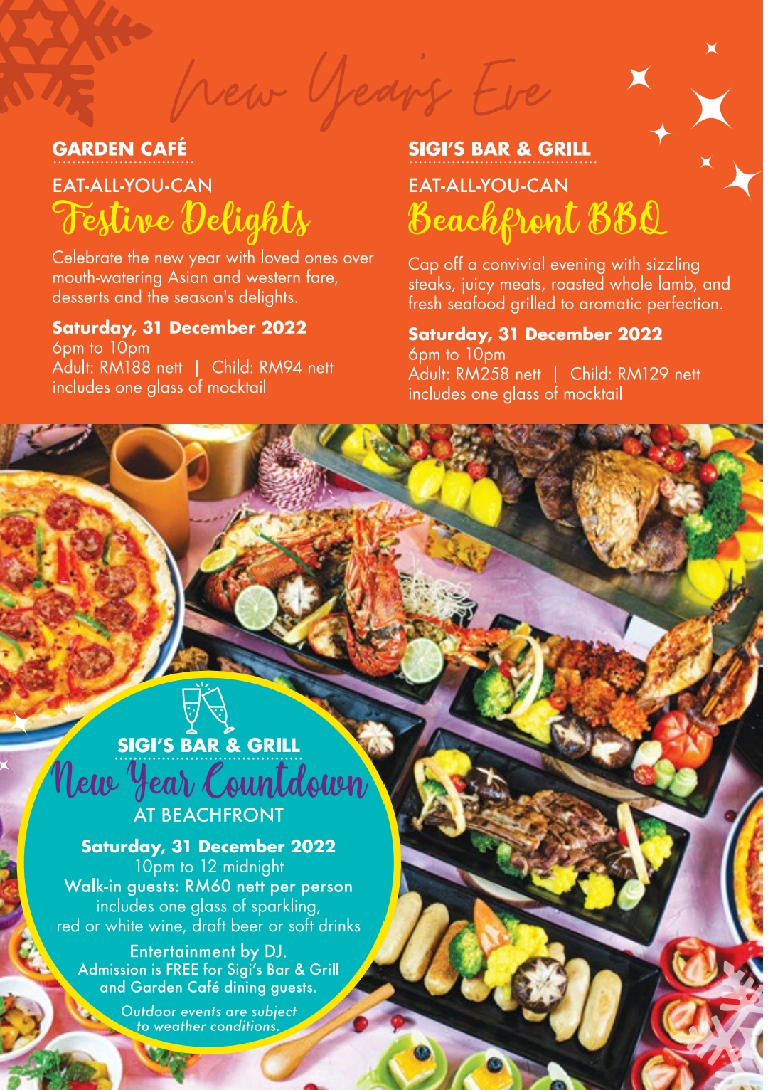 Sigi's Bar & Grill, Shangri-La’s Golden Sands Resort in Penang, Batu Feringgi Beach, Christmas Buffet Dinner, Ck Lam, Penang Buffet Dinner, Penang Food Blog, What2seeonline.Com, Yuletide Delicacy, Roasted Turkey, New Year's Day, Christmas Eve, Christmas Day, X'mas Buffet Dinner, Christmas BBQ Dinner, Garden Cafe, Eat-All-You-Can, Beach Front BBQ, New Year Countdown, 