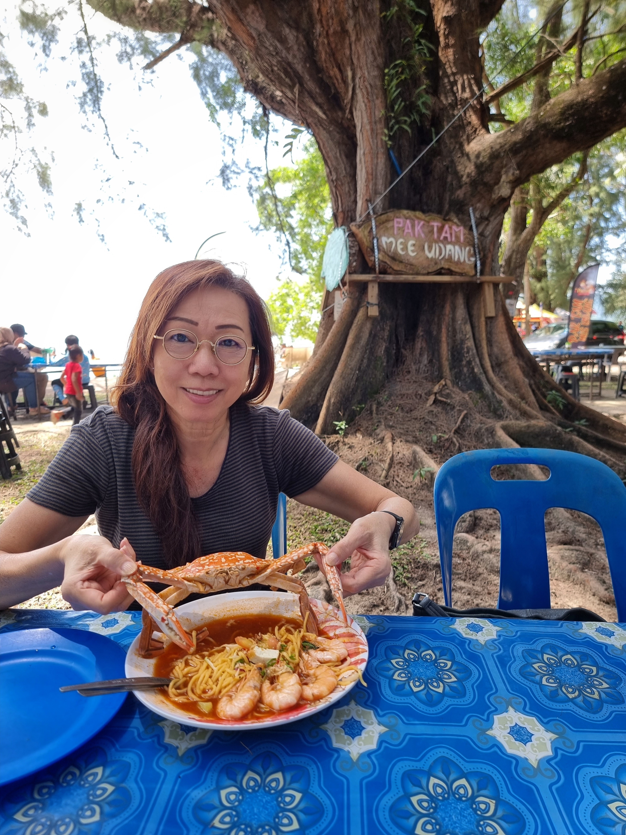 Pak Tam Mee Udang, Pantai Teluk Bayu in Teluk Kumbar, Bayan Lepas, Penang, Muslim-owned food stall in Penang, Malay-style prawn noodle, CK Lam, Penang Food Blog, What2seeonline.com, Penang Food Hunt, 